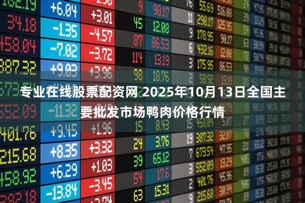 专业在线股票配资网 2025年10月13日全国主要批发市场鸭肉价格行情